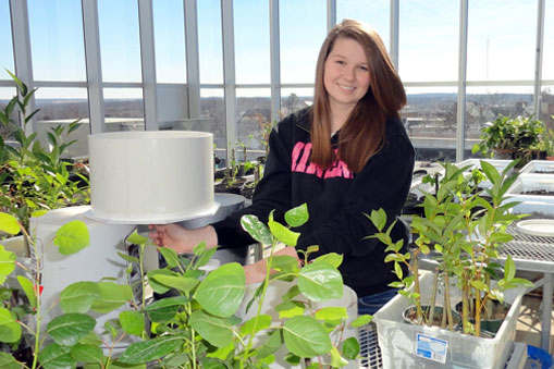 Katherine Bartels in Greenhouse